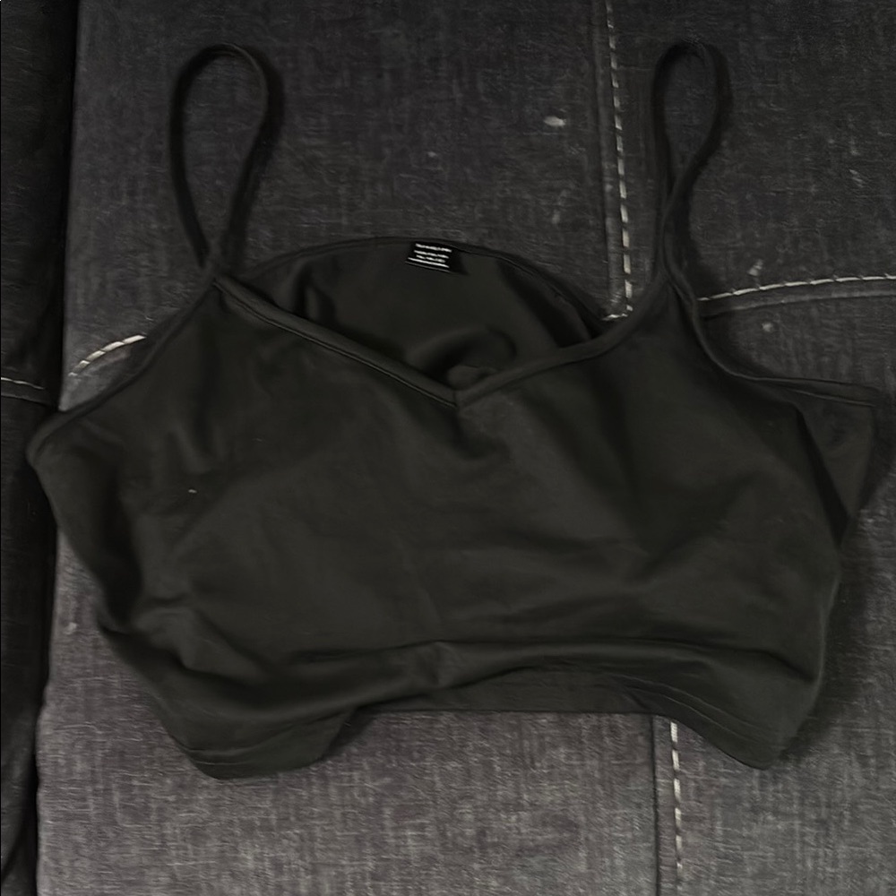 SHEIN Black Spaghetti Strap Top